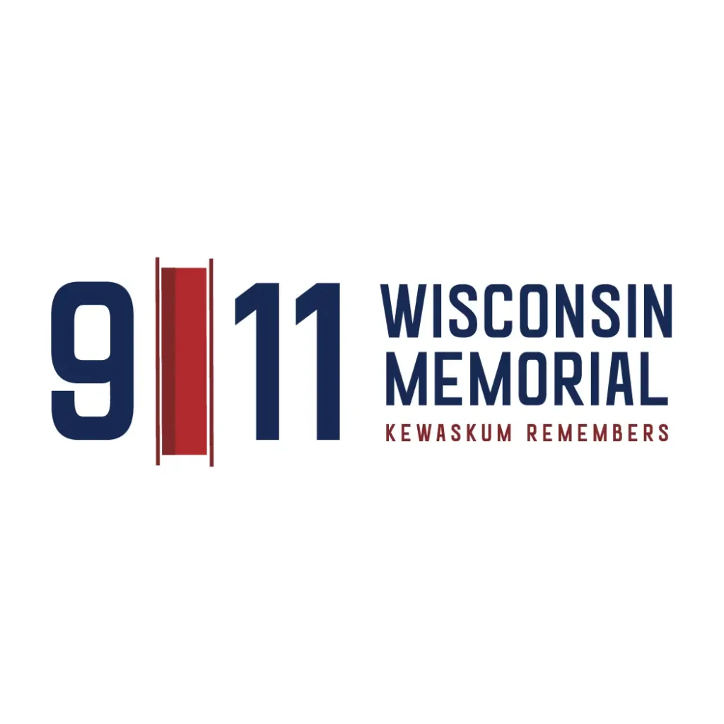 Wisconsin 9/11 Memorial logo in full color - red and blue.